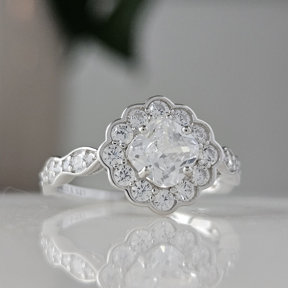 Art Deco Vintage inspired ring, 925 Sterling Silver - Picture 4 of 6